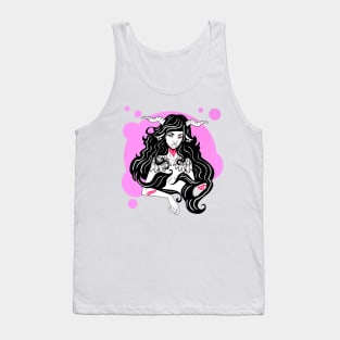 Pink Demon Tattoo Art Fashion Tank Top